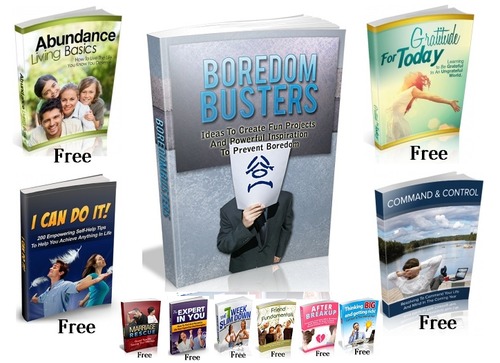 Product picture Boredom Busters + 10 Free eBooks With R rights